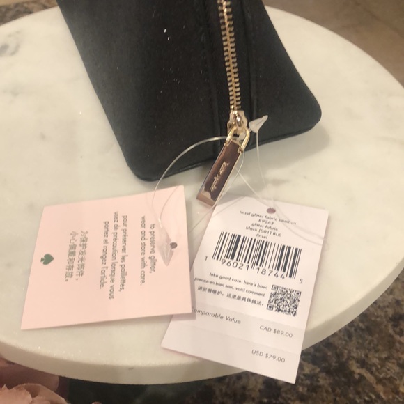New Kate Spade Glitter Cosmetic Case - Picture 6 of 8
